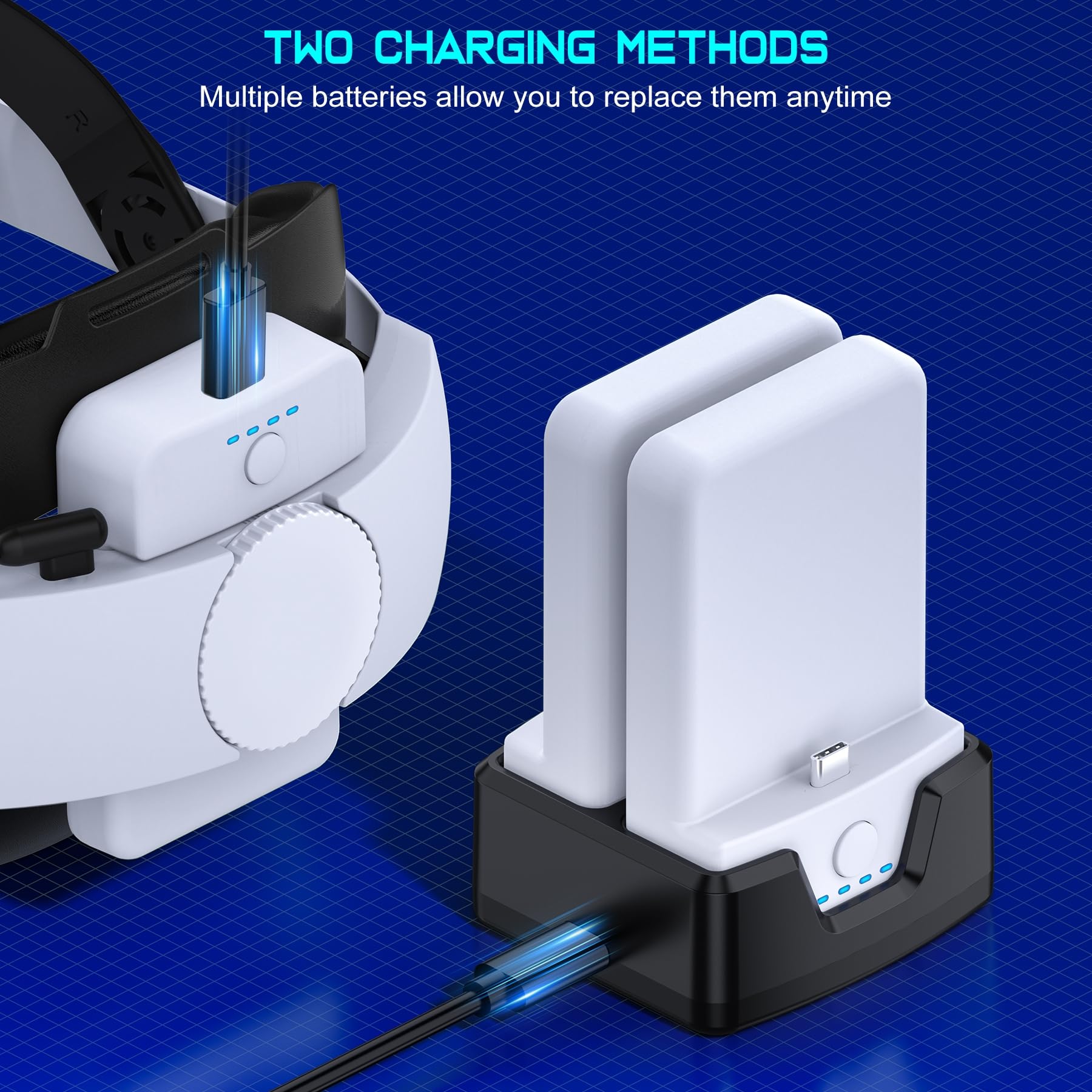  Quest 3（512GB）+ 予備バッテリー、ヘッドストラップ CYBER・拡張バッテリー付きヘッドストラップ（Meta Quest 3用